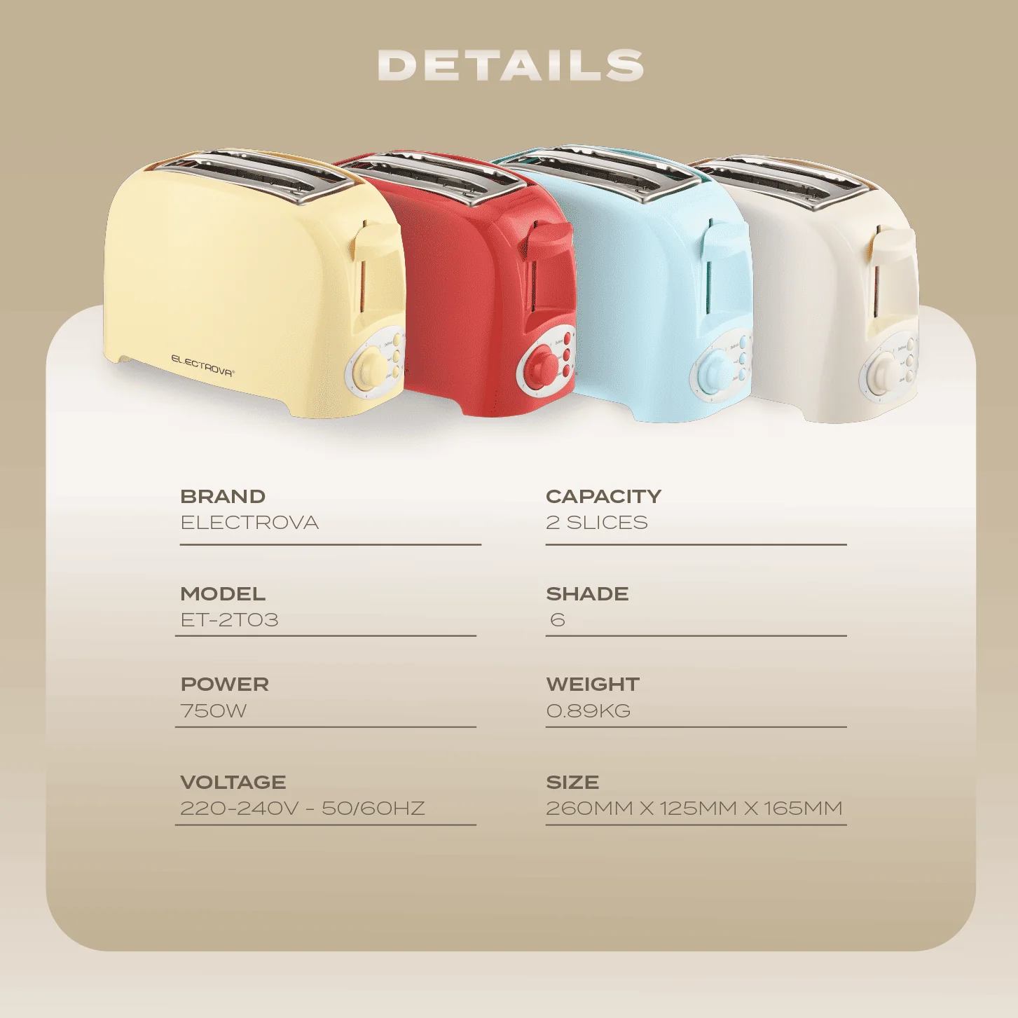 Electrova 2 Slice Toaster Classic Toast Series - Image 8