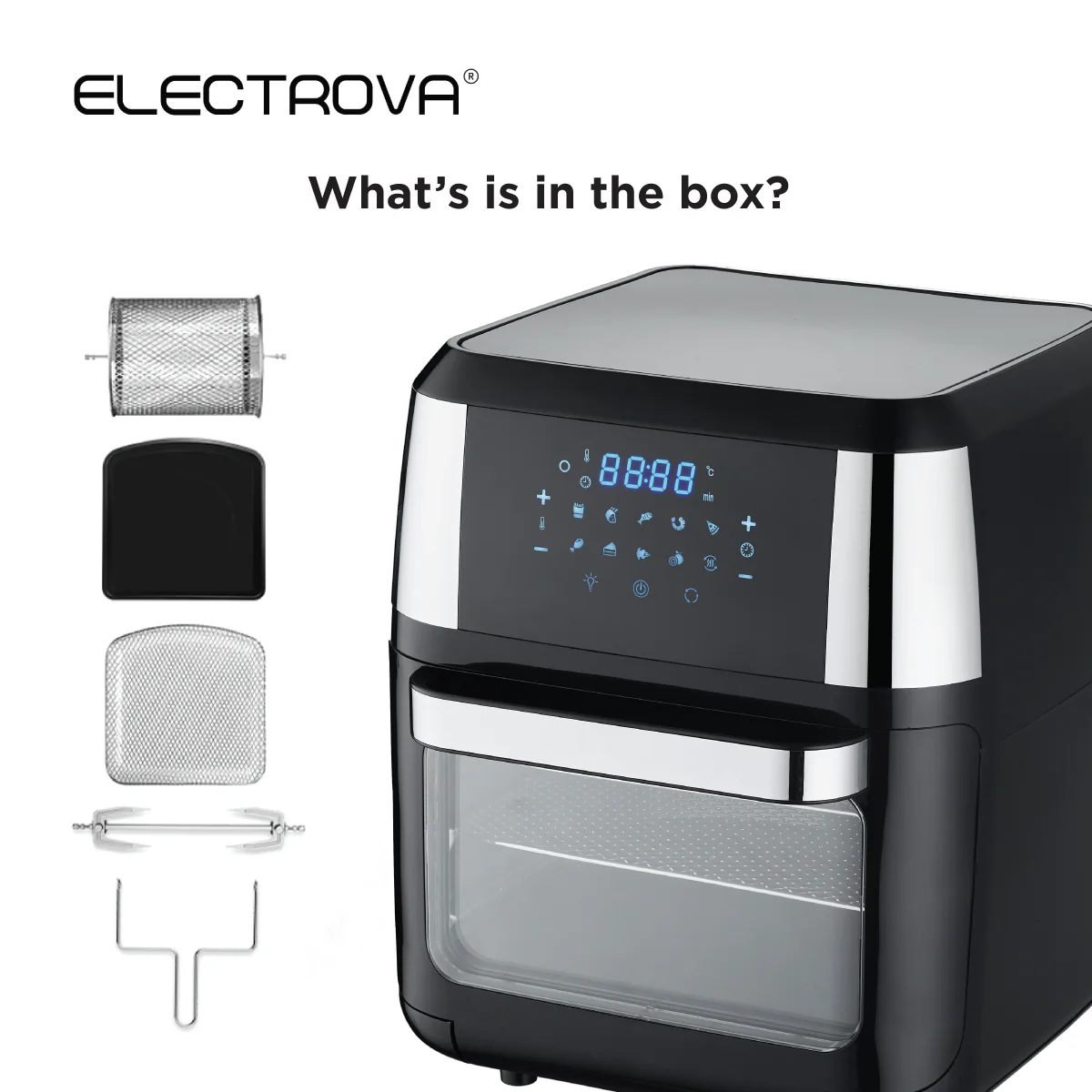 Electrova Ecowell Series Deluxe XLarge Air Fryer Oven (12L) - Image 5