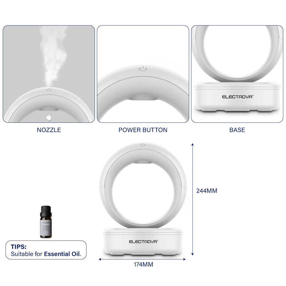 Electrova Anti Gravity Humidifier with Ultrasonic Mist & Aroma Diffuser - Image 6