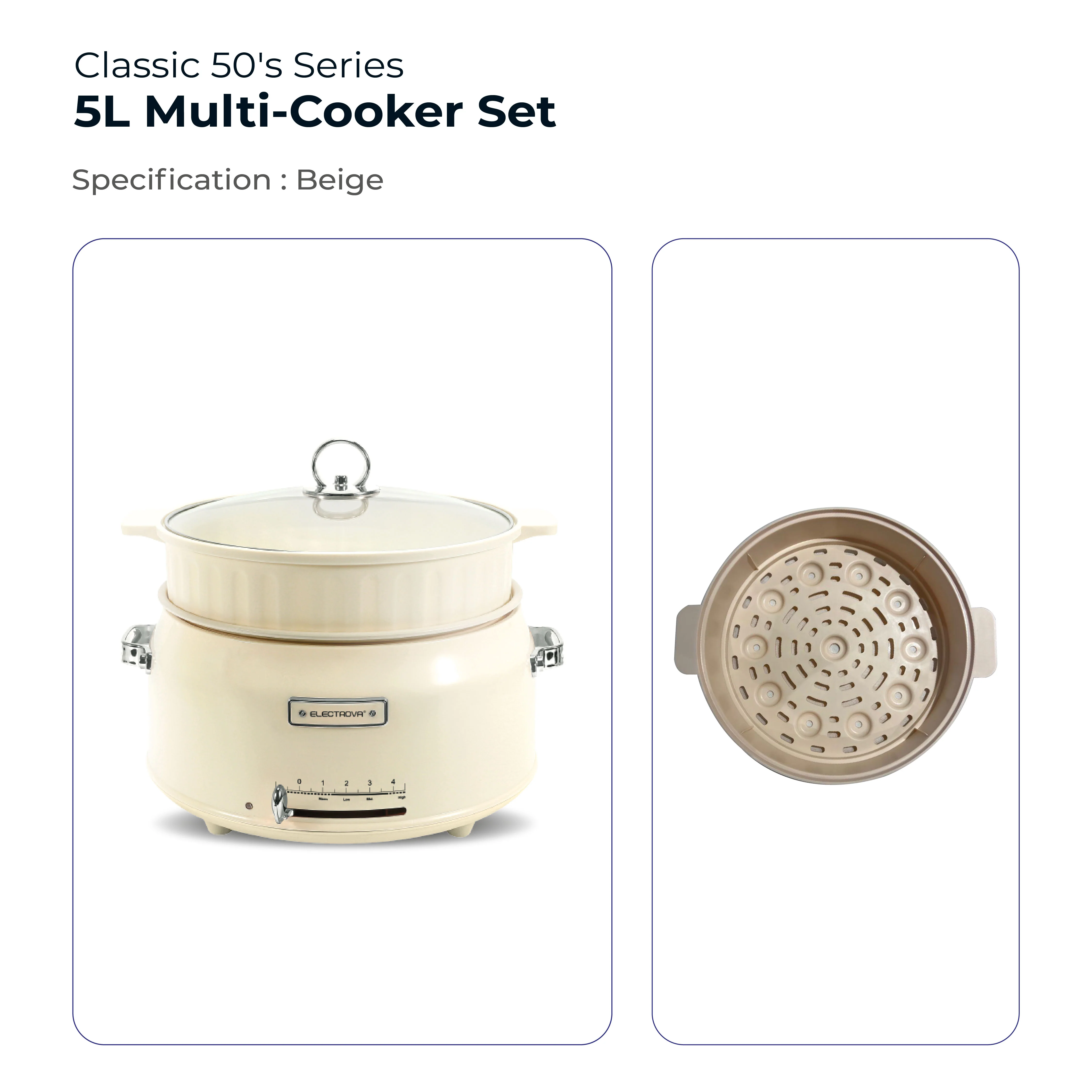 Electrova Classic 50's Series Multi-Functional Cooker (5L) - Image 12