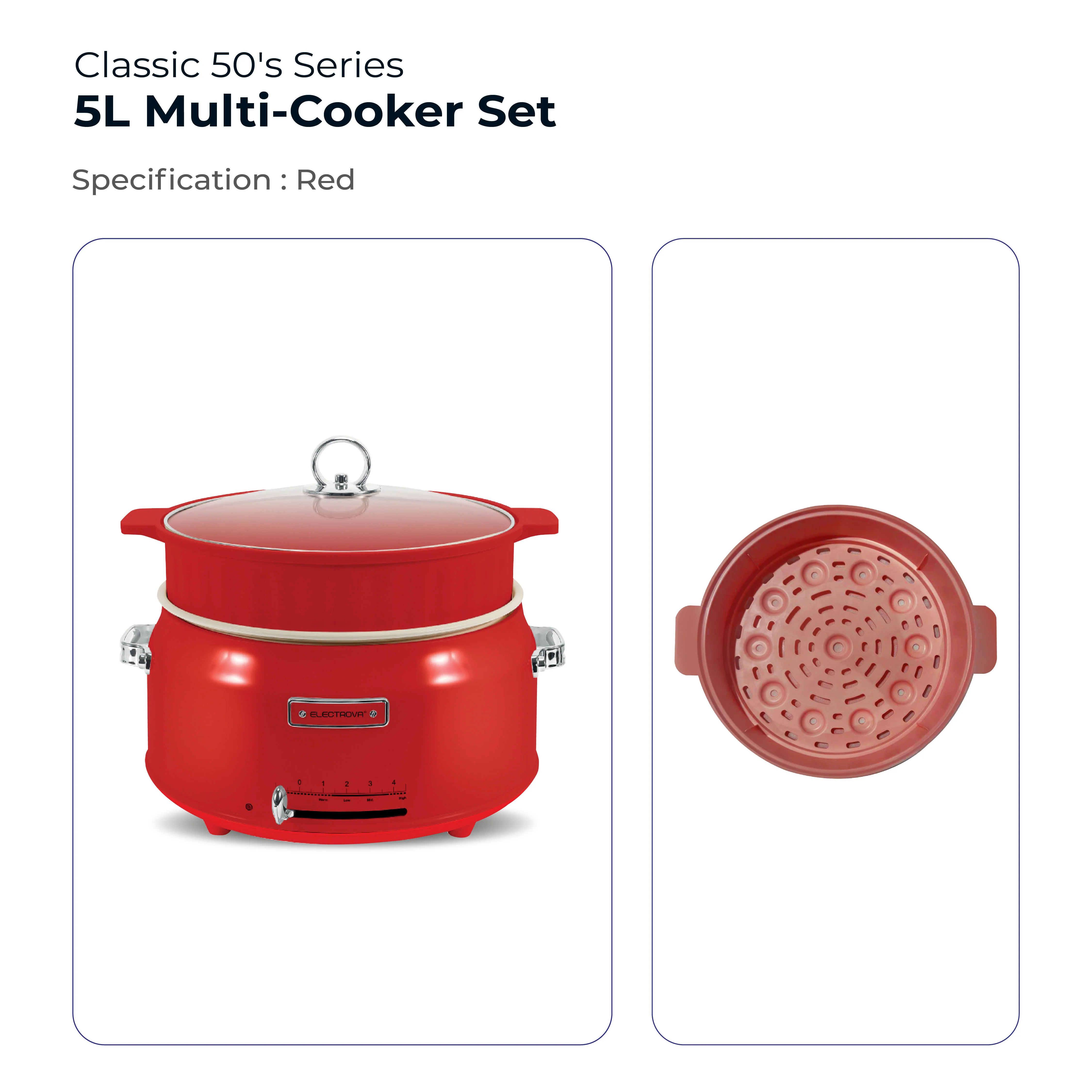 Electrova Classic 50's Series Multi-Functional Cooker (5L) - Image 13