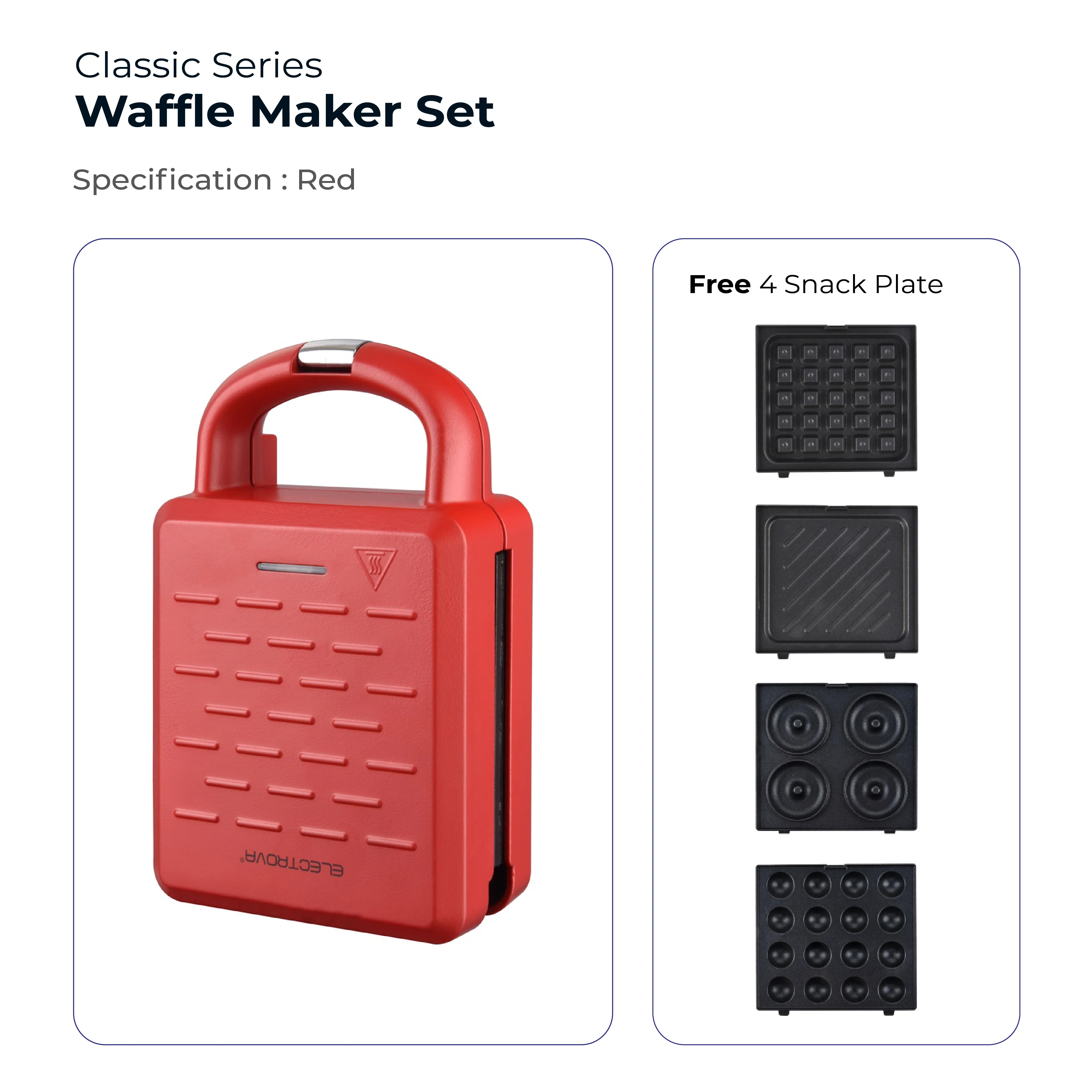 Electrova Classic 50's Series Waffle Maker with Timer - Image 15