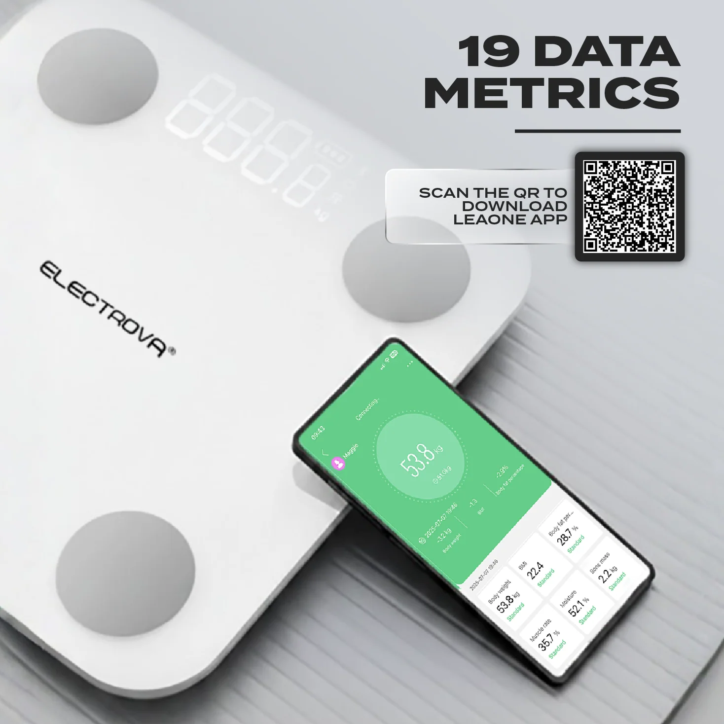 Electrova Smart Fit Pro Bluetooth Weighing Scale - Image 3