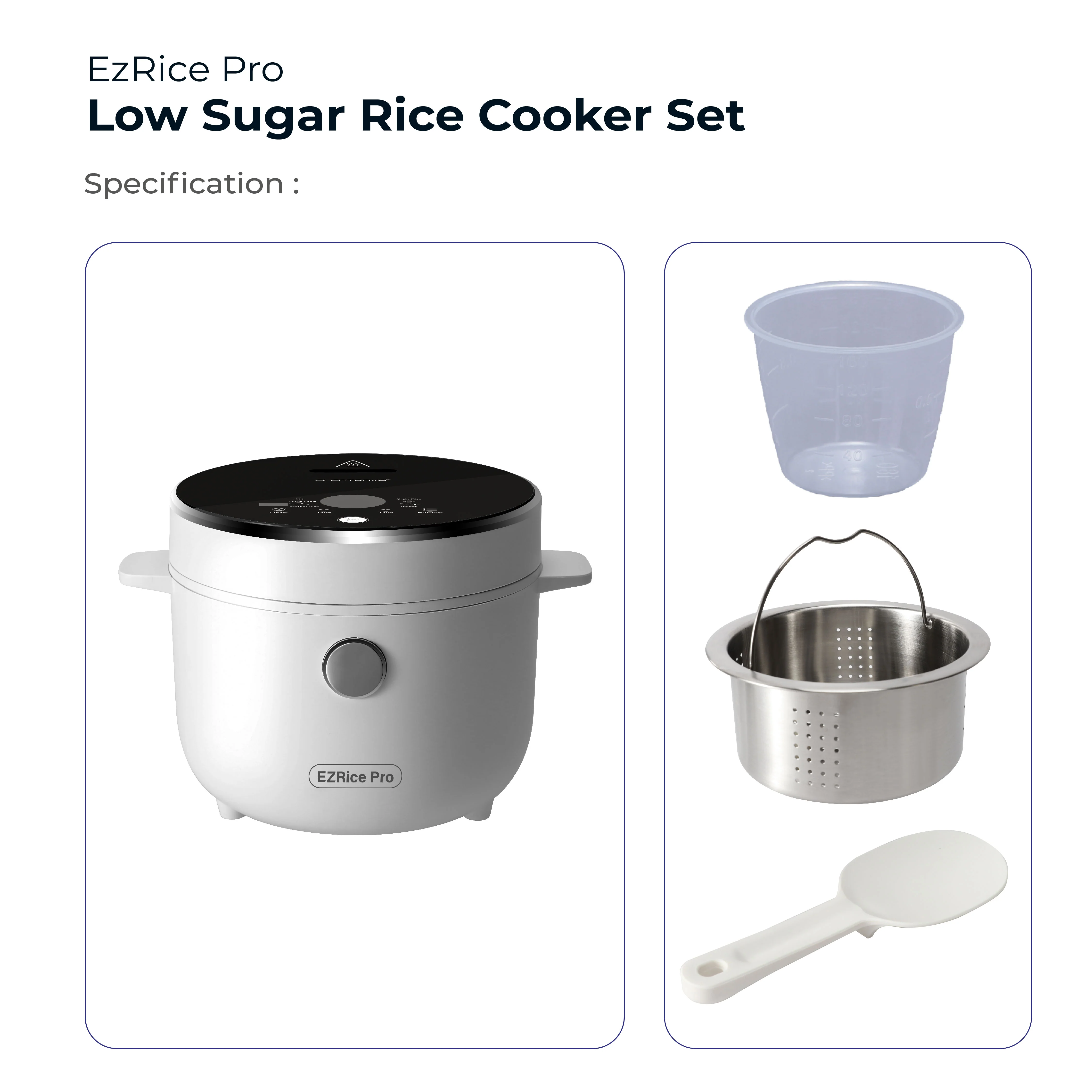 Electrova Wave Sensor Digital Low Sugar Rice Cooker EzRice Pro - Image 15