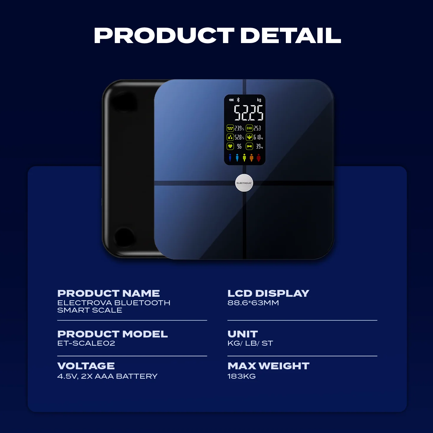 Electrova eScale (ITO Smart Bluetooth Body Weight Composition Scales) - Image 9