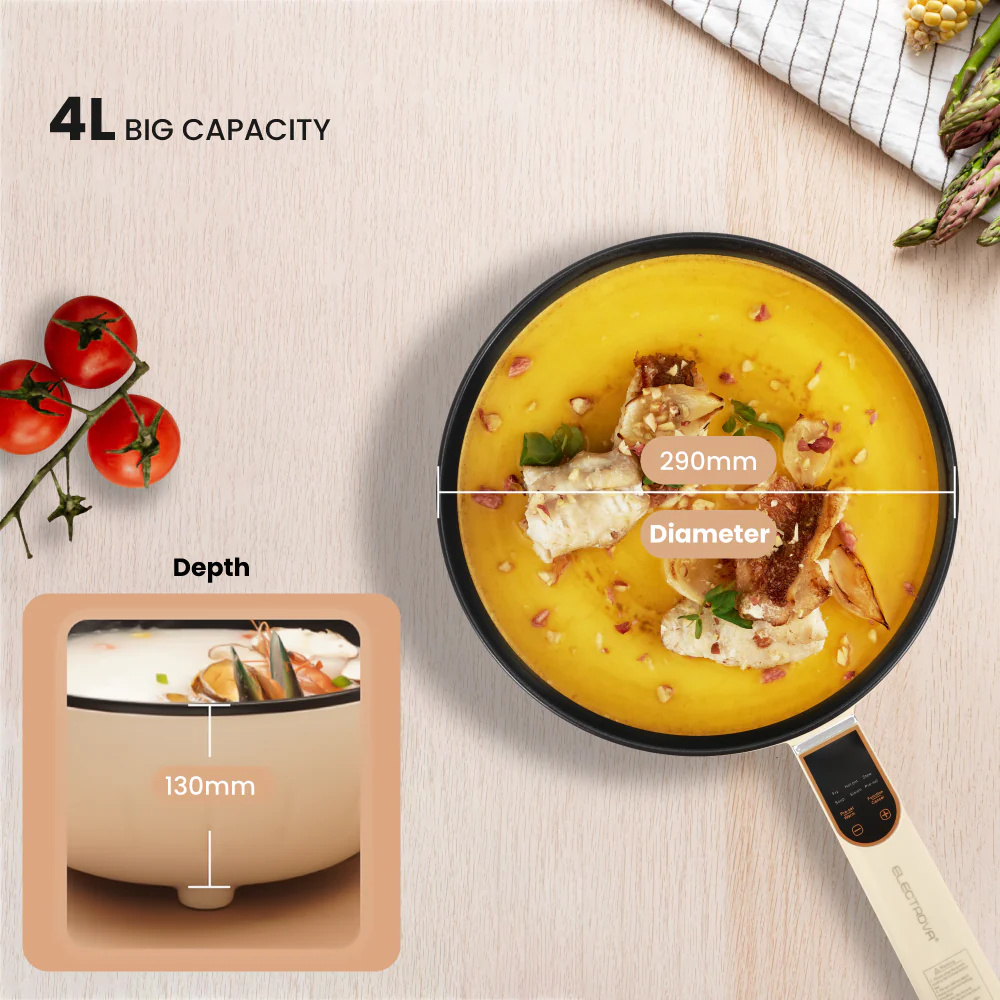 Electrova iCook Series 2 in 1 Multi- Function Cooker Pot (4L) - Image 5