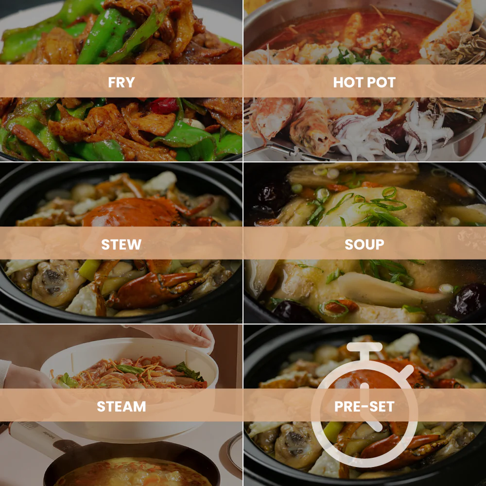 Electrova iCook Series 2 in 1 Multi- Function Cooker Pot (4L) - Image 7