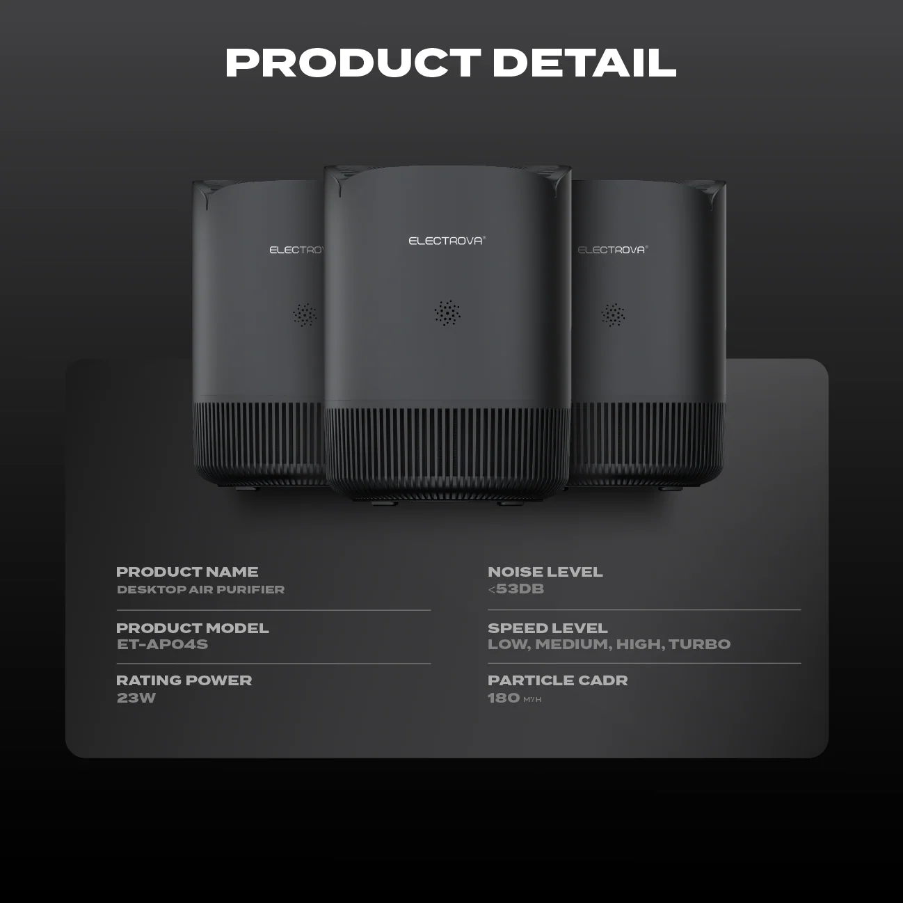 Electrova iPure AirCare 300 Series Desktop Air Purifier (Small) - Image 7