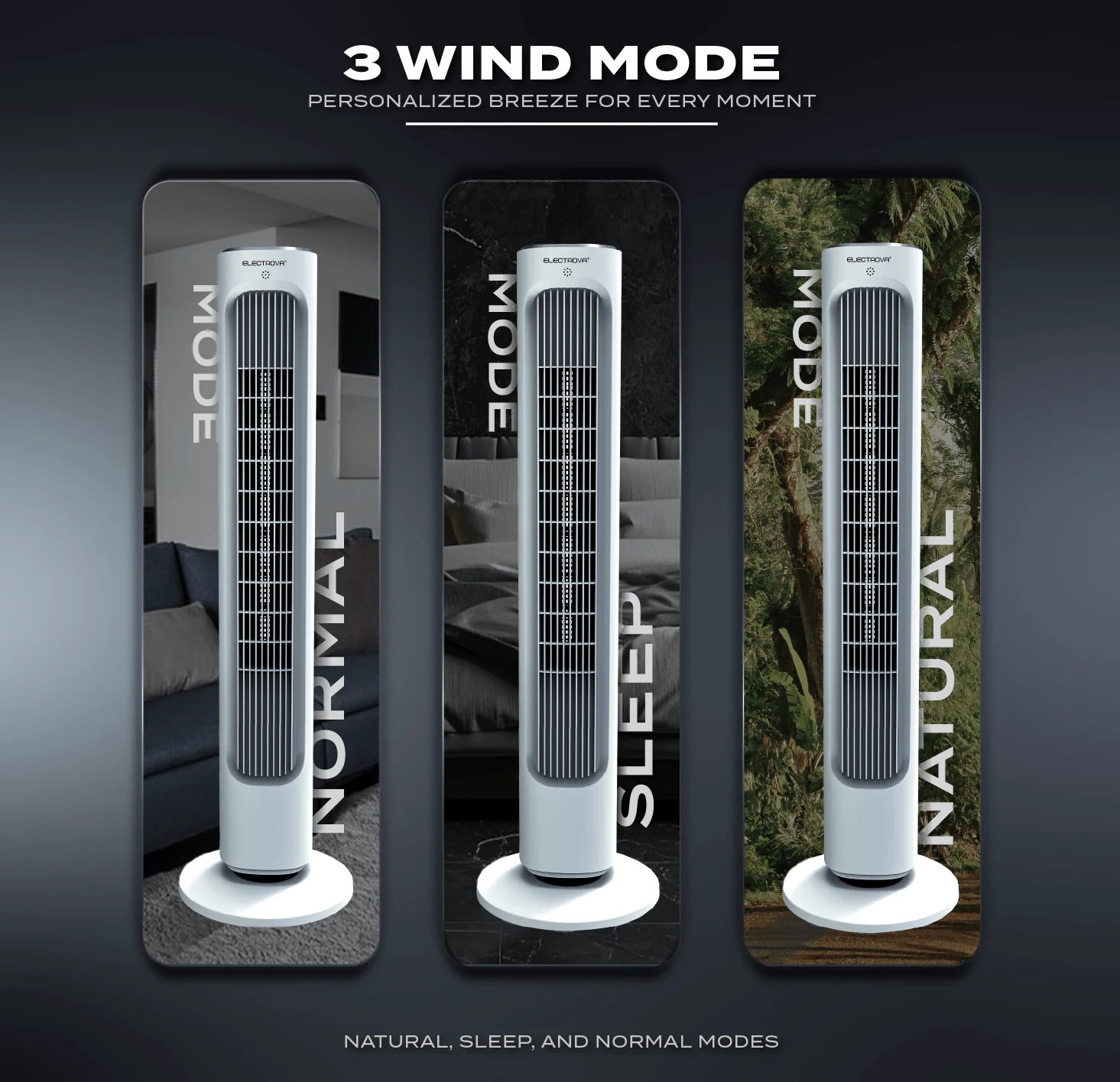 Electrova iPure Series Electronic Bladeless Tower Fan - Image 4