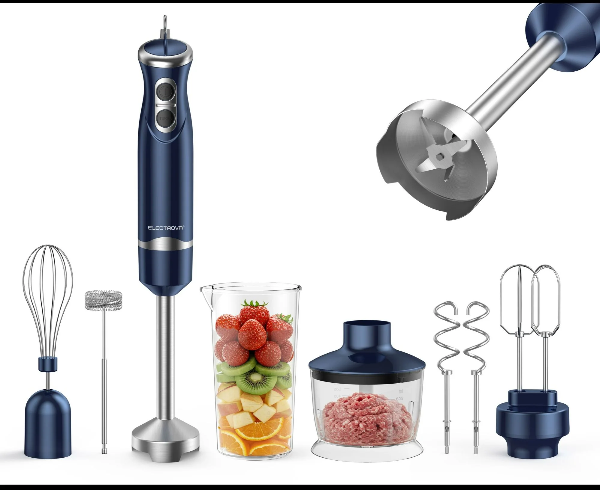 Electrova ProBlend Series 6 in 1 Multifunction Hand Blender Mixer Set (Food Processor) - Image 12