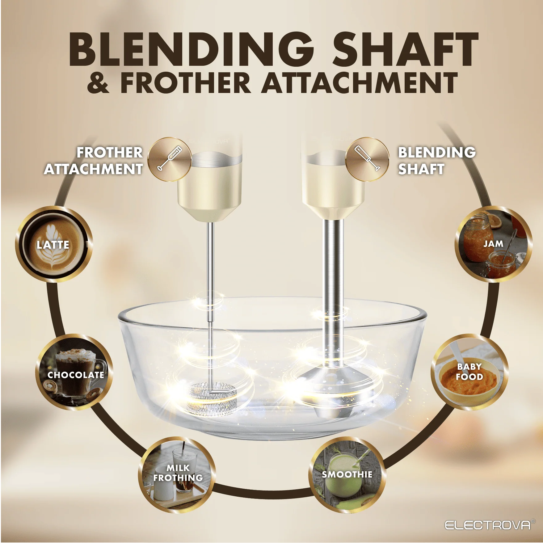 Electrova ProBlend Series 6 in 1 Multifunction Hand Blender Mixer Set (Food Processor) - Image 7